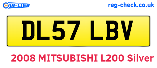 DL57LBV are the vehicle registration plates.