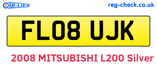 FL08UJK are the vehicle registration plates.