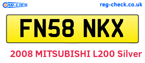FN58NKX are the vehicle registration plates.