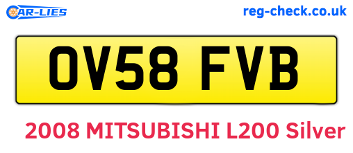 OV58FVB are the vehicle registration plates.