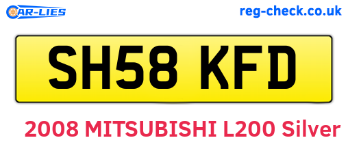SH58KFD are the vehicle registration plates.