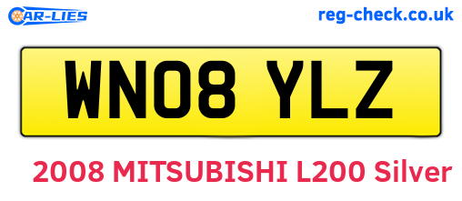 WN08YLZ are the vehicle registration plates.