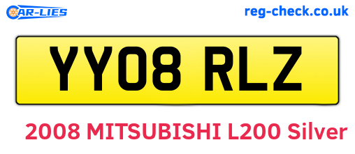 YY08RLZ are the vehicle registration plates.