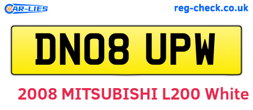 DN08UPW are the vehicle registration plates.