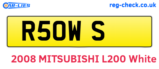 R5OWS are the vehicle registration plates.