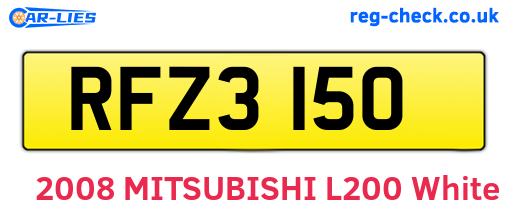 RFZ3150 are the vehicle registration plates.