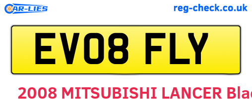 EV08FLY are the vehicle registration plates.
