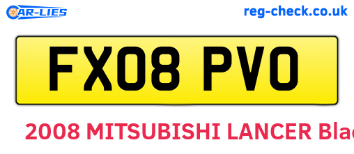 FX08PVO are the vehicle registration plates.