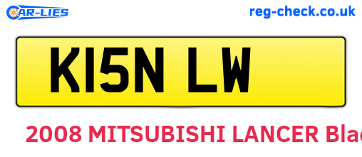 K15NLW are the vehicle registration plates.