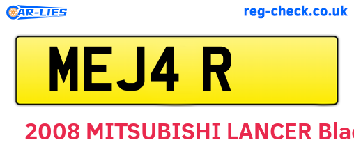MEJ4R are the vehicle registration plates.