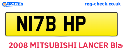 N17BHP are the vehicle registration plates.