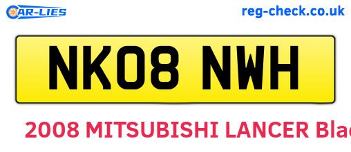 NK08NWH are the vehicle registration plates.