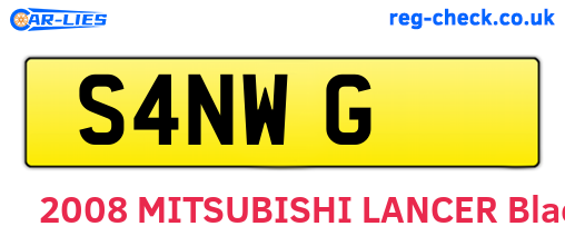 S4NWG are the vehicle registration plates.