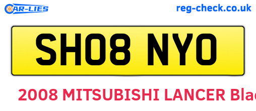 SH08NYO are the vehicle registration plates.
