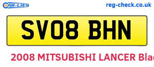 SV08BHN are the vehicle registration plates.