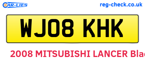WJ08KHK are the vehicle registration plates.