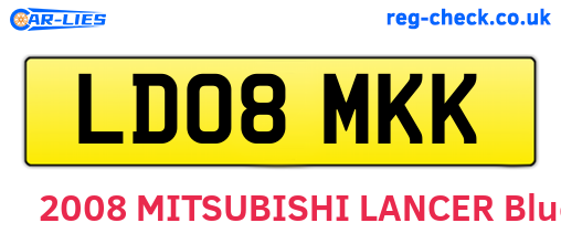 LD08MKK are the vehicle registration plates.