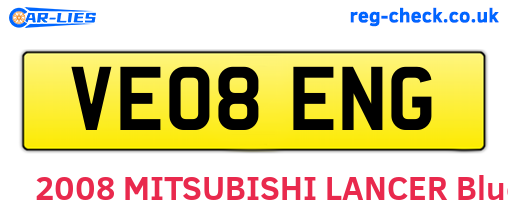 VE08ENG are the vehicle registration plates.