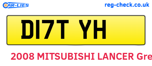D17TYH are the vehicle registration plates.