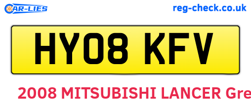 HY08KFV are the vehicle registration plates.