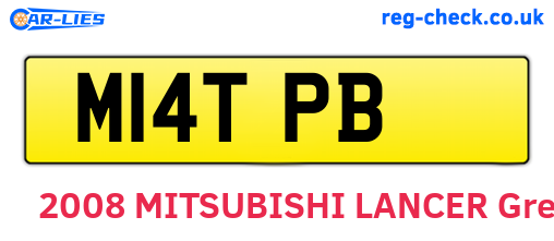 M14TPB are the vehicle registration plates.