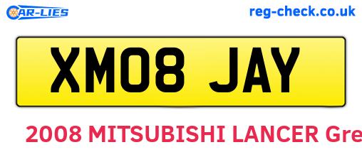 XM08JAY are the vehicle registration plates.