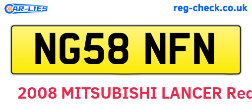 NG58NFN are the vehicle registration plates.