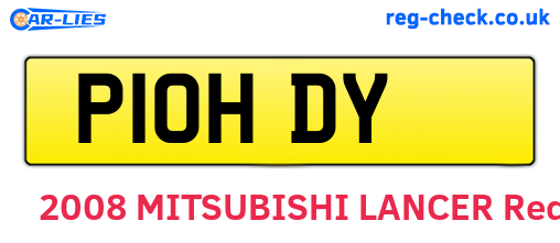 P10HDY are the vehicle registration plates.