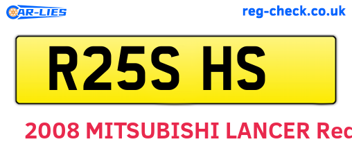 R25SHS are the vehicle registration plates.