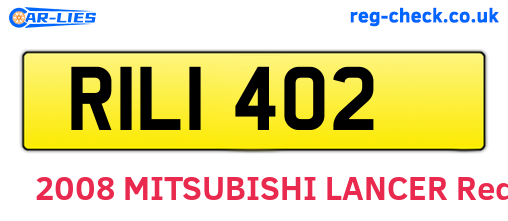 RIL1402 are the vehicle registration plates.