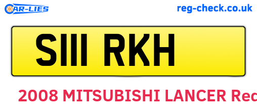 S111RKH are the vehicle registration plates.