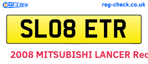 SL08ETR are the vehicle registration plates.