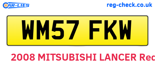 WM57FKW are the vehicle registration plates.