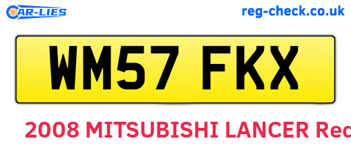 WM57FKX are the vehicle registration plates.
