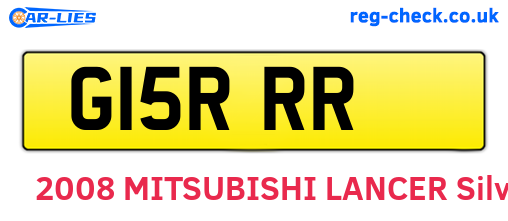 G15RRR are the vehicle registration plates.