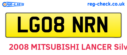 LG08NRN are the vehicle registration plates.