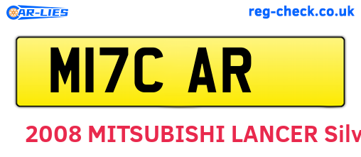 M17CAR are the vehicle registration plates.