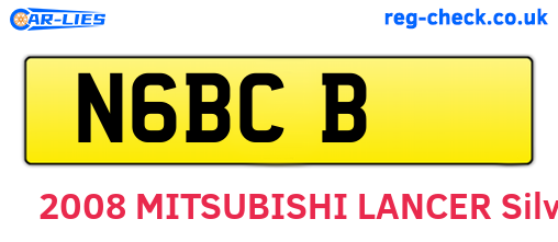 N6BCB are the vehicle registration plates.