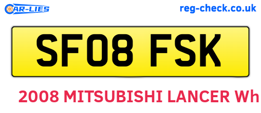 SF08FSK are the vehicle registration plates.