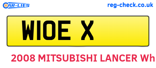 W1OEX are the vehicle registration plates.