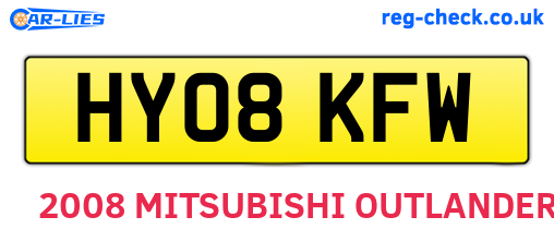 HY08KFW are the vehicle registration plates.