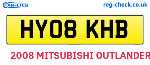HY08KHB are the vehicle registration plates.