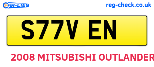 S77VEN are the vehicle registration plates.
