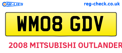 WM08GDV are the vehicle registration plates.