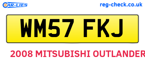 WM57FKJ are the vehicle registration plates.