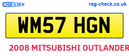 WM57HGN are the vehicle registration plates.