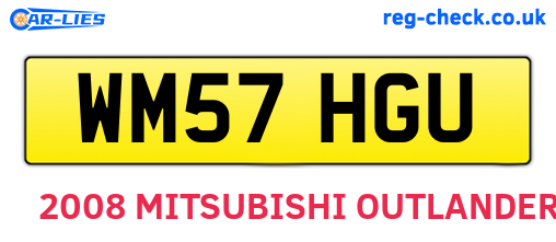 WM57HGU are the vehicle registration plates.