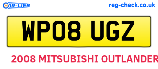 WP08UGZ are the vehicle registration plates.