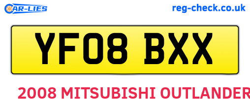 YF08BXX are the vehicle registration plates.