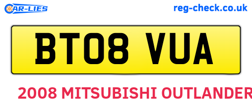 BT08VUA are the vehicle registration plates.
